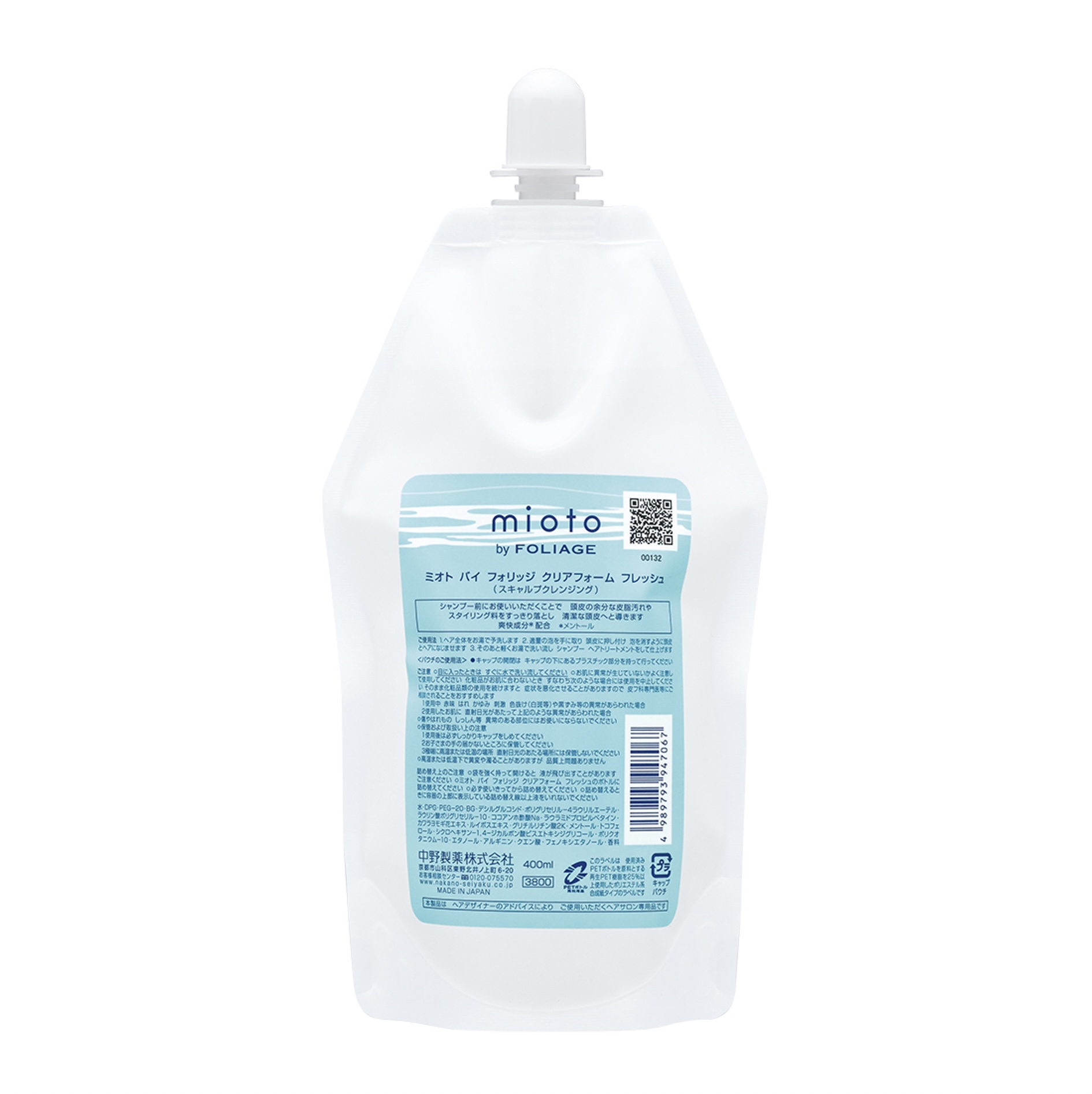 ミオト バイ フォリッジ クリアフォーム フレッシュ(レフィル) 400ml ミオトバイフォリッジ クリアフォーム（フレッシュ）400mlレフィル
